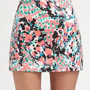 Lilly Pulitzer Tate Cameo White Sweet Nothings Sequin Floral Mini Skirt 4